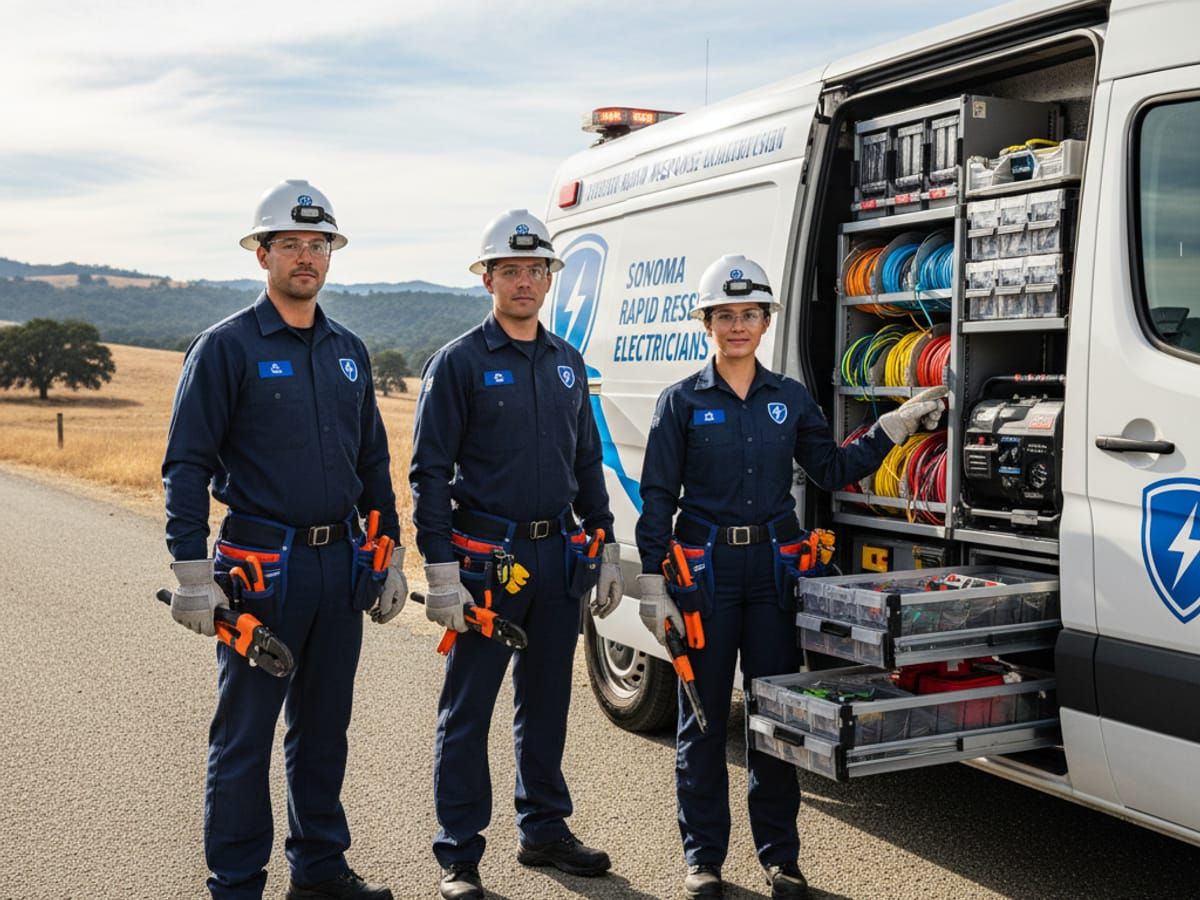 Emergency electrical response team ready to help in Sonoma County